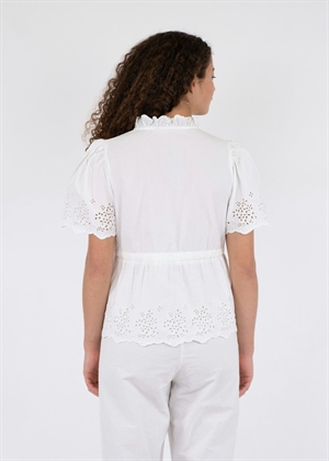Satsi Embroidery bluse White Neo Noir 